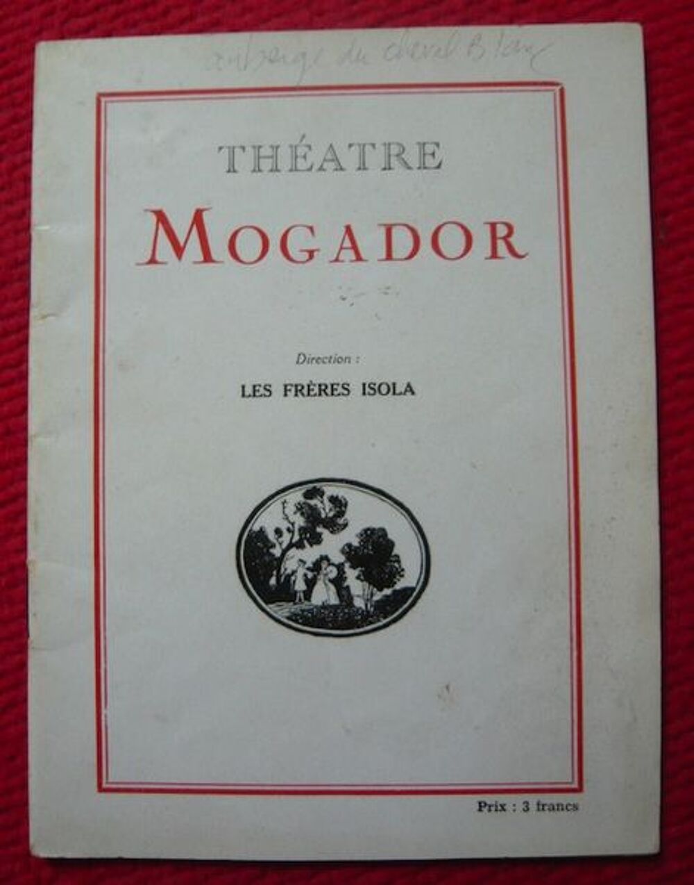 Programme Mogador L'auberge du cheval blanc 1935 Livres et BD