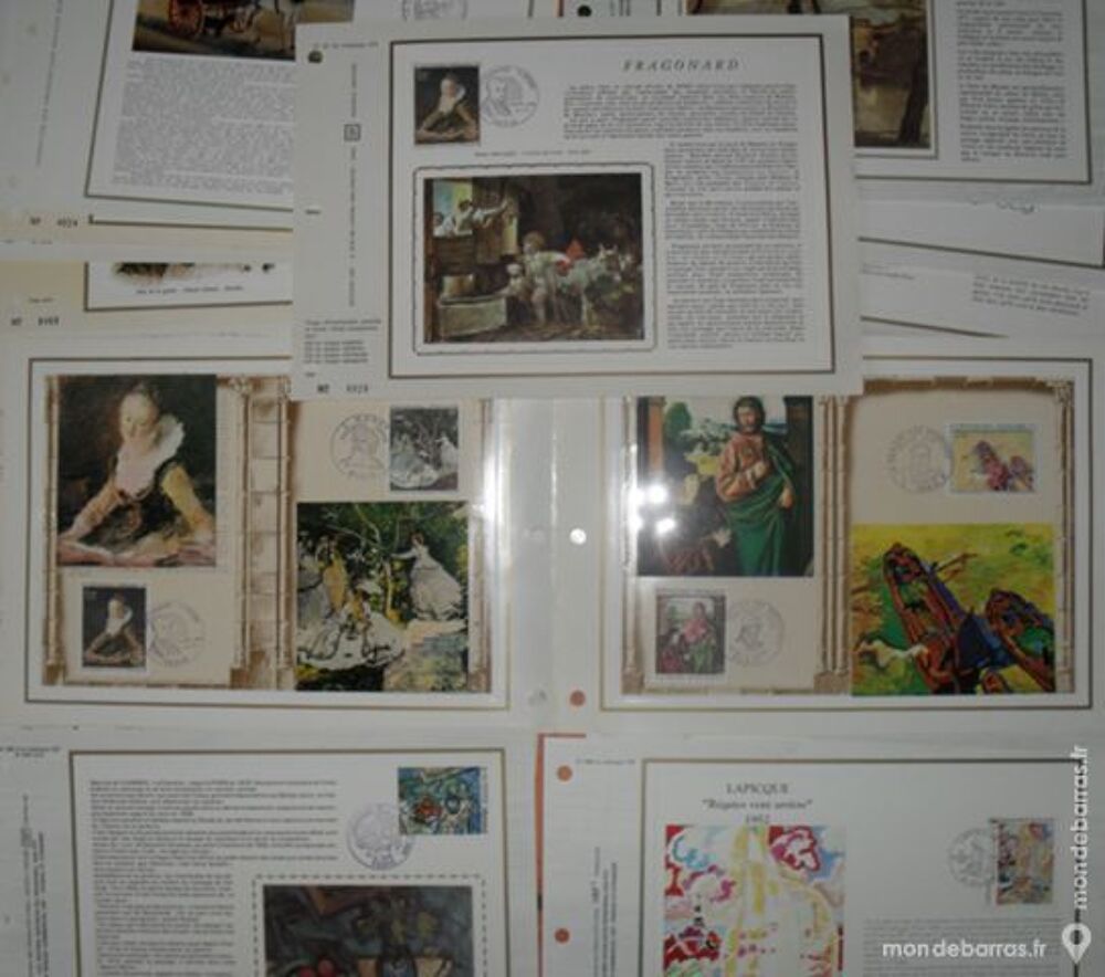67 Feuillets Philat&eacute;liques CEF sur les Tableaux 