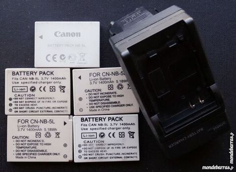 5 Batteries CANON NB-5L avec chargeur 29 Narbonne (11)