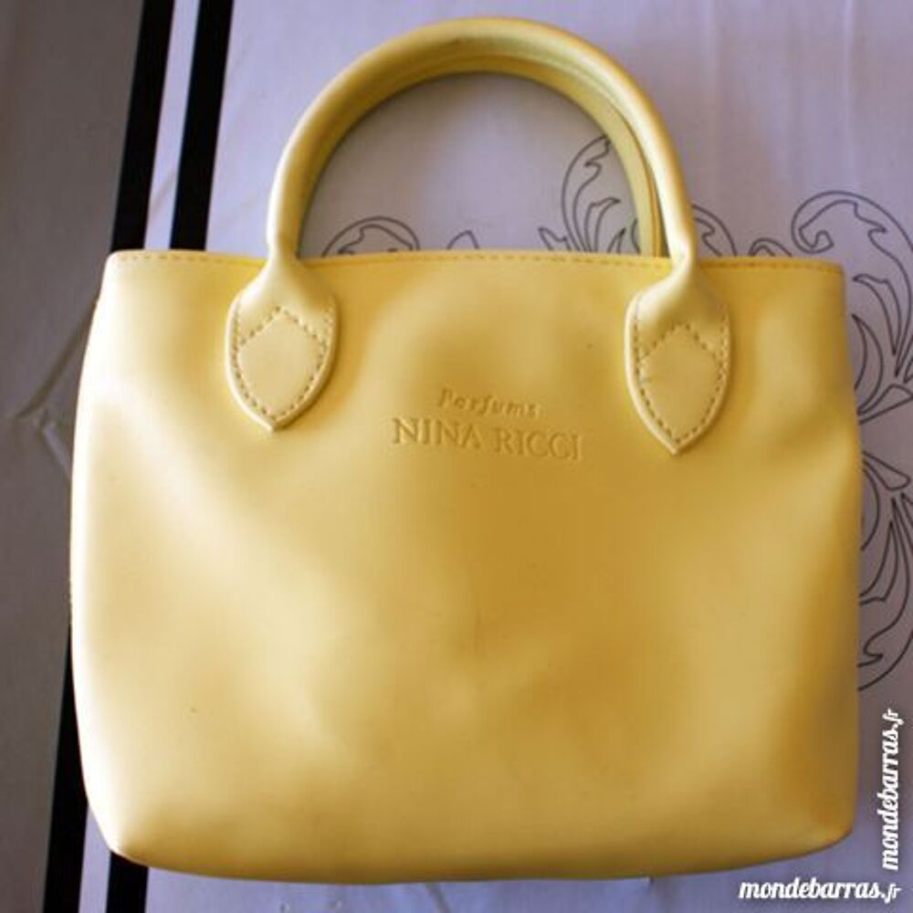 Petit sac plastique jaune Nina Ricci Maroquinerie