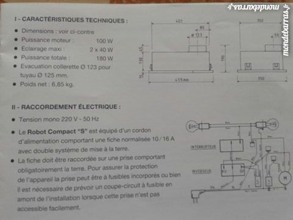 Hotte aspirante Electroménager