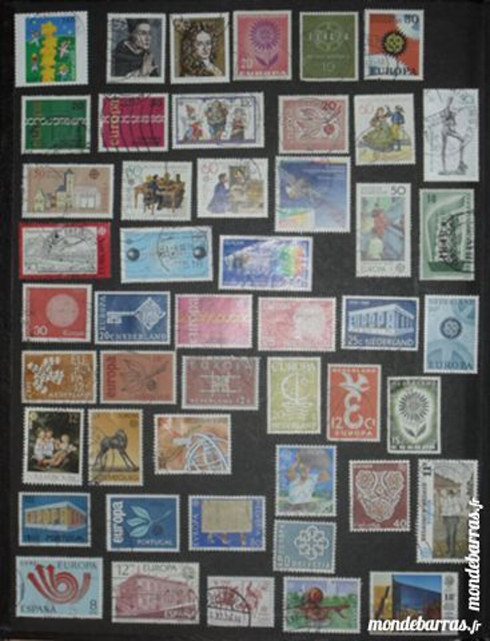 48 timbres oblit&eacute;r&eacute;s EUROPA non Fran&ccedil;ais 