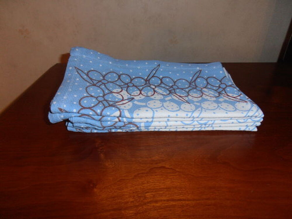 Lot de 6 serviettes motifs et pois (79) Cuisine