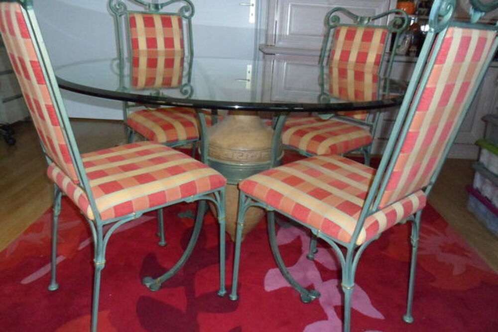 table chaises fer forge Meubles