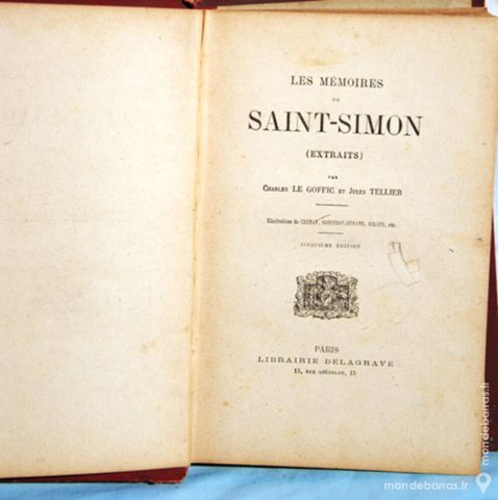 LES M&Eacute;MOIRES DE SAINT SIMON Livres et BD