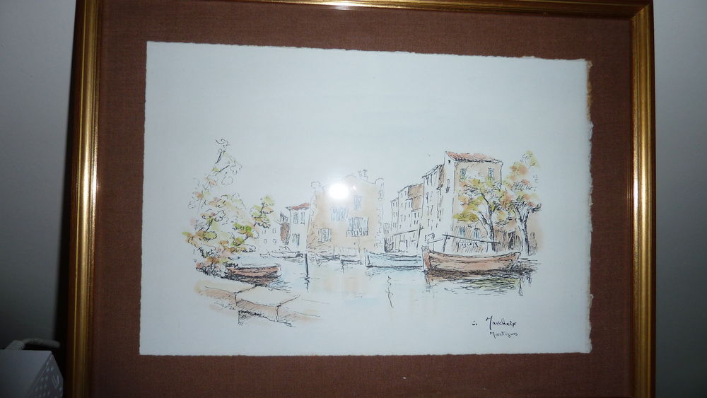 Aquarelles sign&eacute;es C. Marcheix 