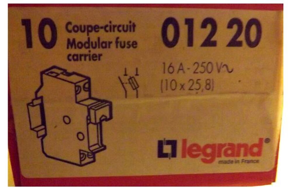Porte fusible modulaire &agrave; cartouches 
10A.16A.20A.32A Bricolage