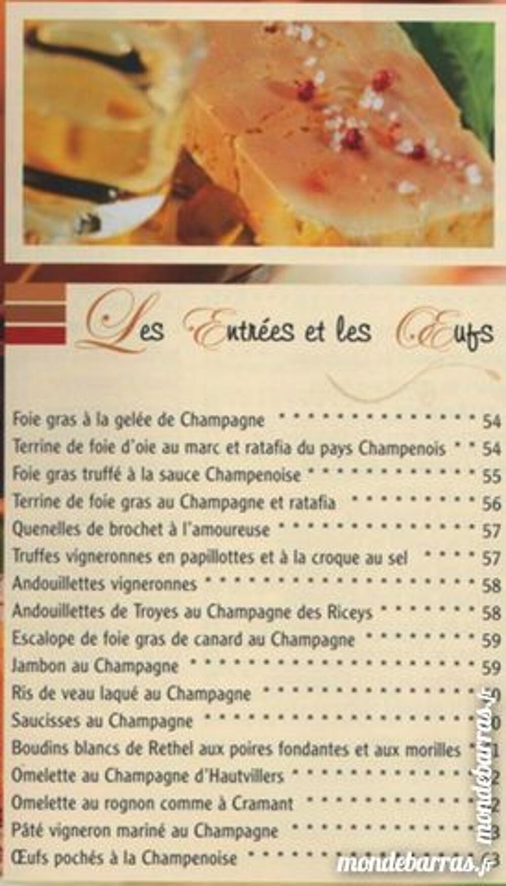 CUISINE - RECETTES AU CHAMPAGNE Livres et BD