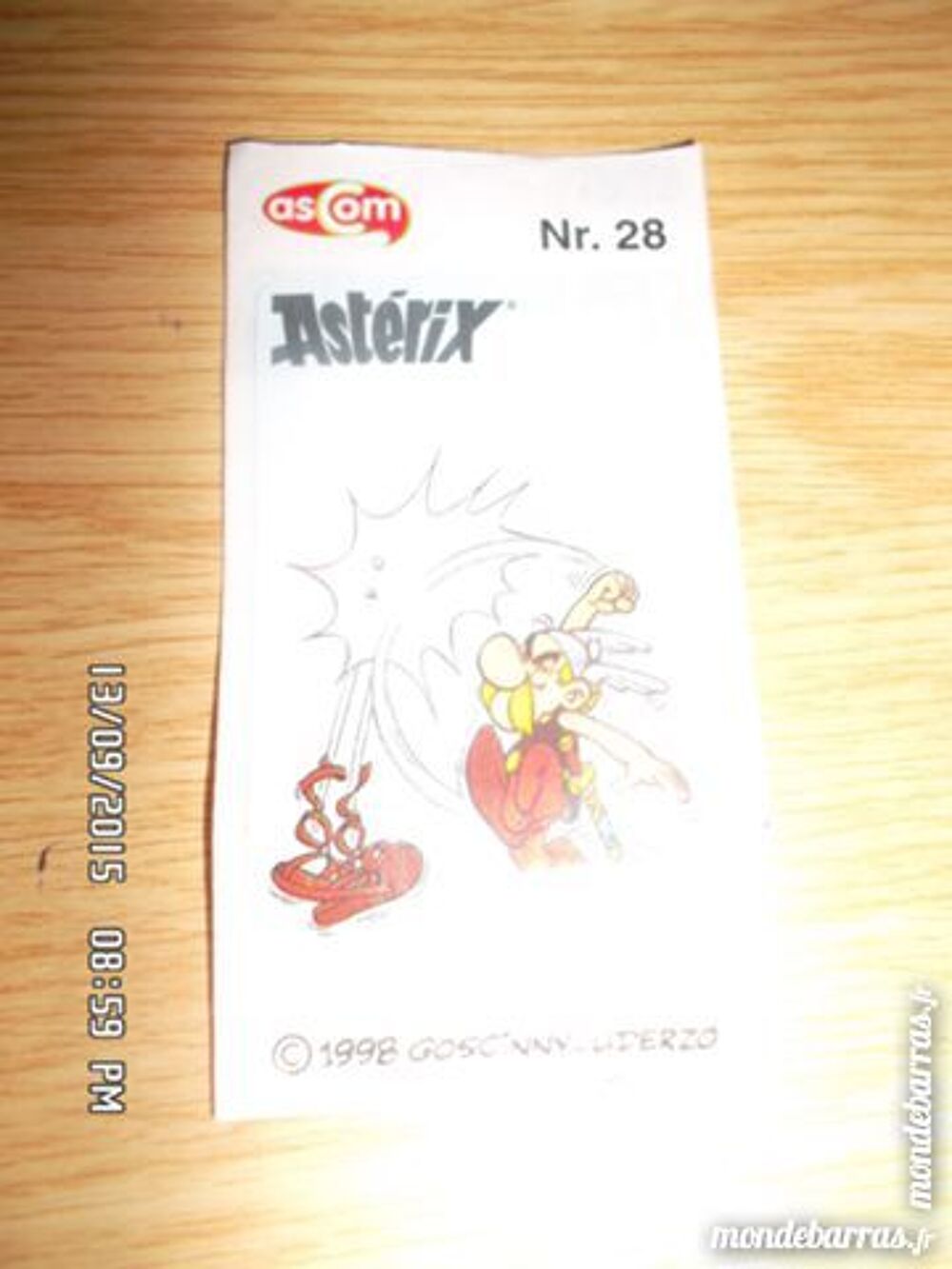 autocollant ASTERIX ASCOM N&deg;24*juste 1e*kiki60230 