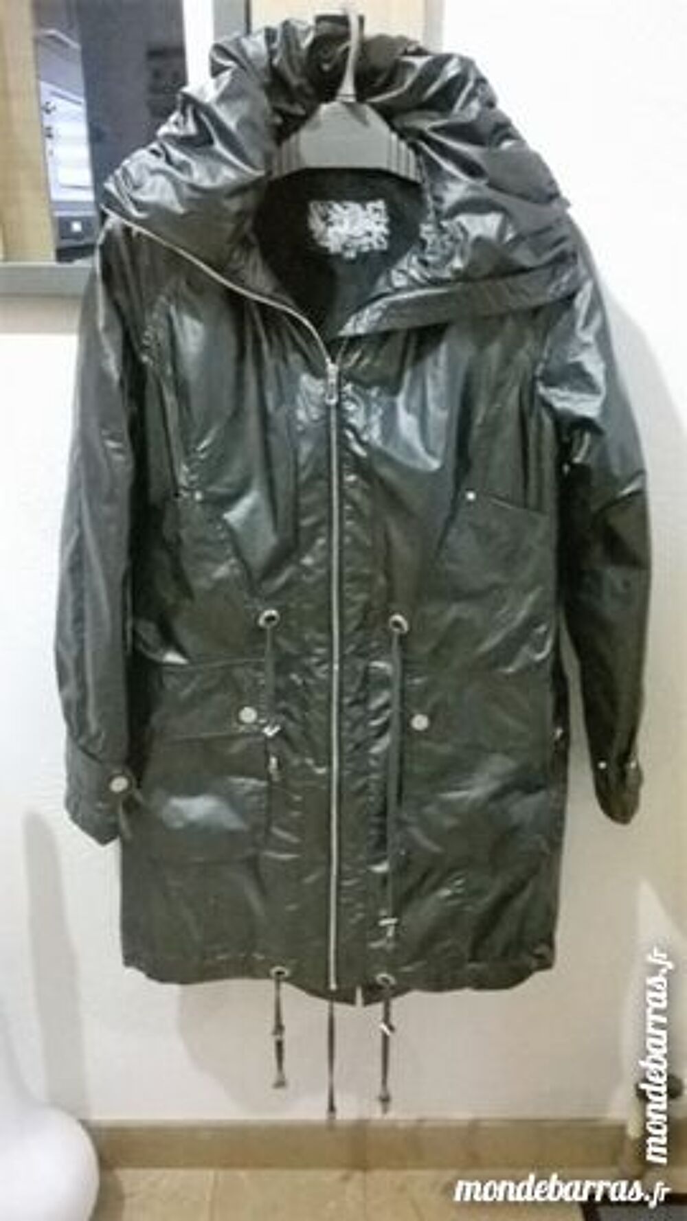 manteau doubl&eacute; et enduit Noir Vêtements
