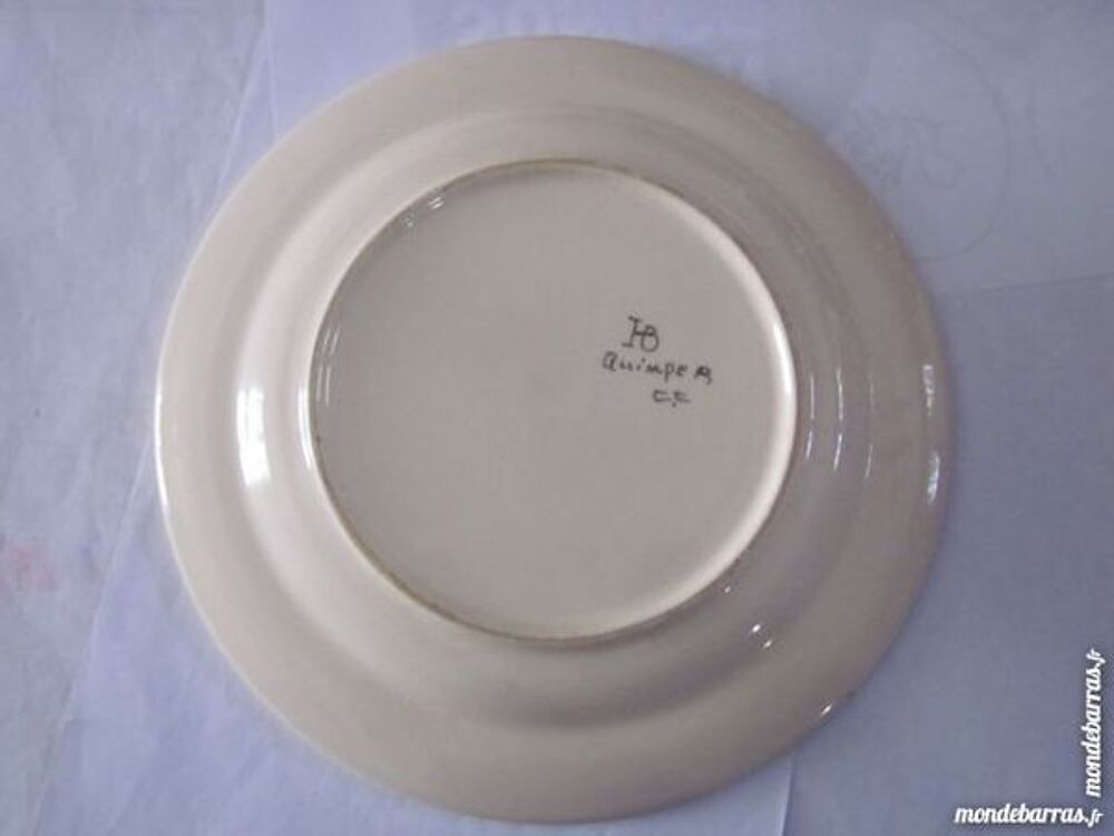 ASSIETTE HB QUIMPER - DECOR DE FLEURS 