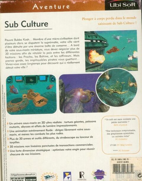 SUB CULTURE
-- jeu pour PC 5 Sept�mes-les-Vallons (13)