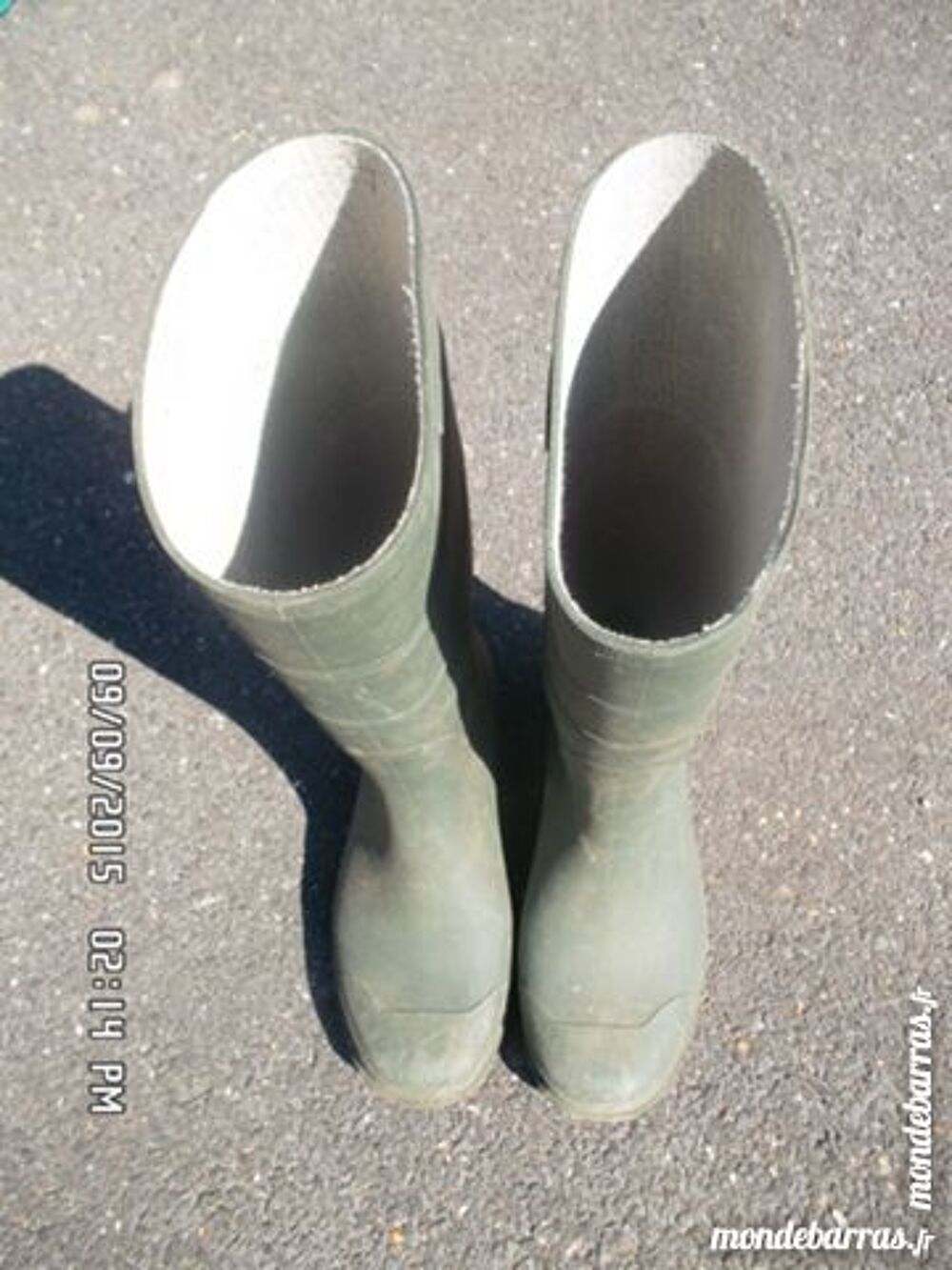 bottes en caoutchouc kaki t.40 Chaussures