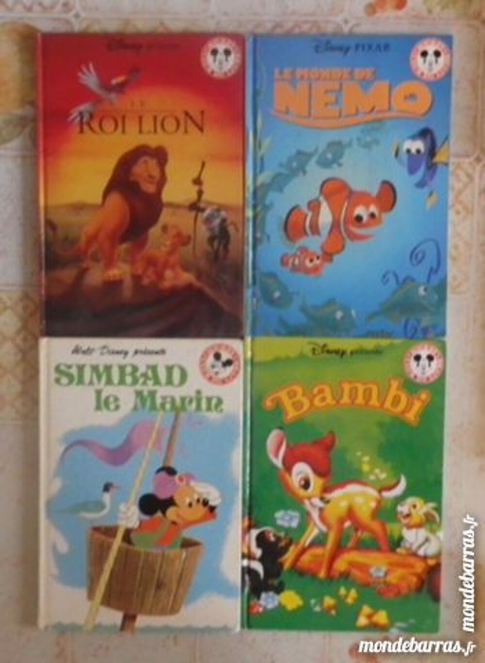 LOT 4 MICKEY CLUB DU LIVRE LION NEMO SIMBAD BAMBI Livres et BD
