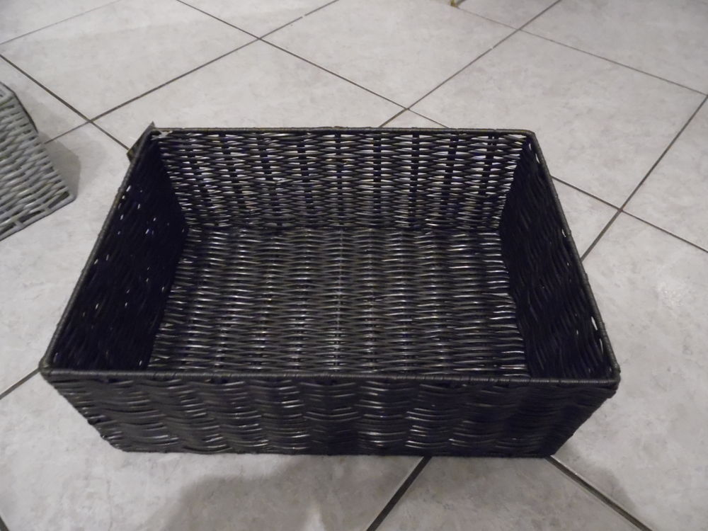 panier de rangement plastique noir, NEUF Décoration