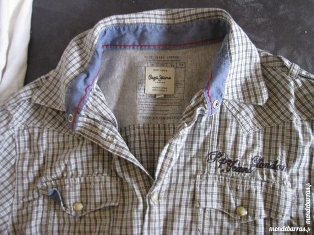 Chemise Pepe Jeans Manches Courtes Coton L Bleu Ho V�tements