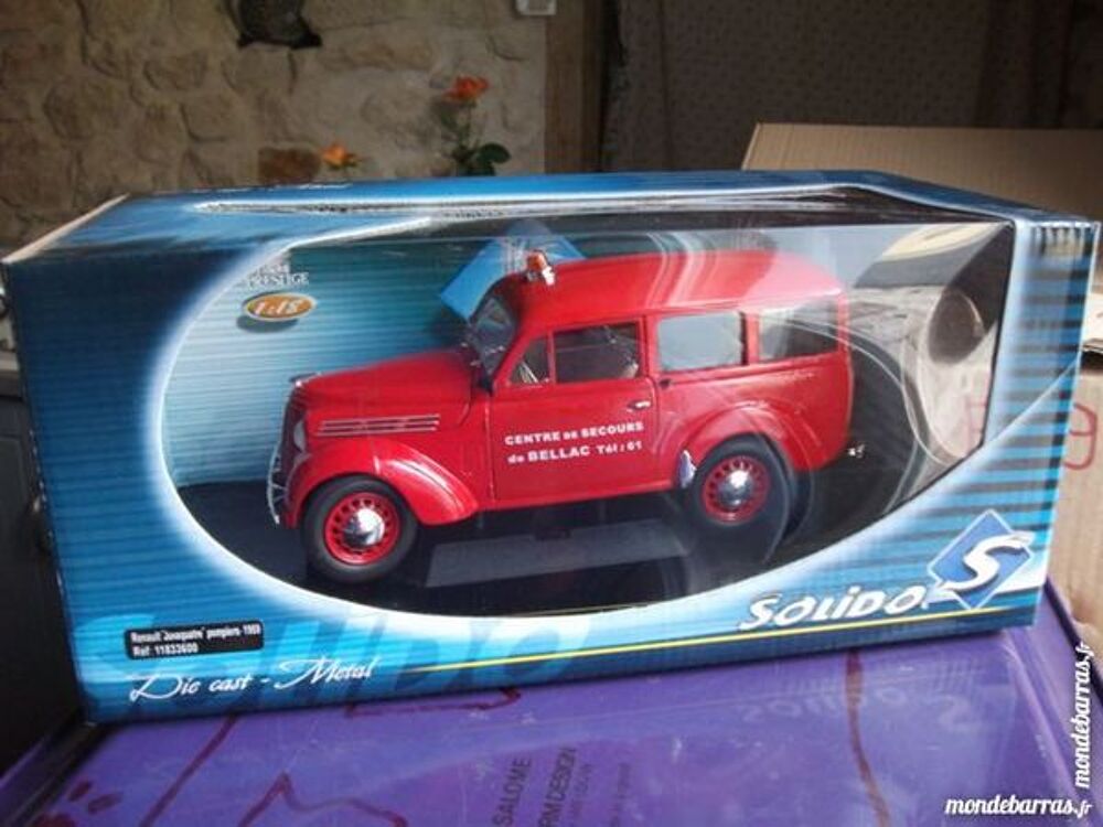 Renault Juvaquatre Pompiers 1/18 Solido neuf Boite Jeux / jouets