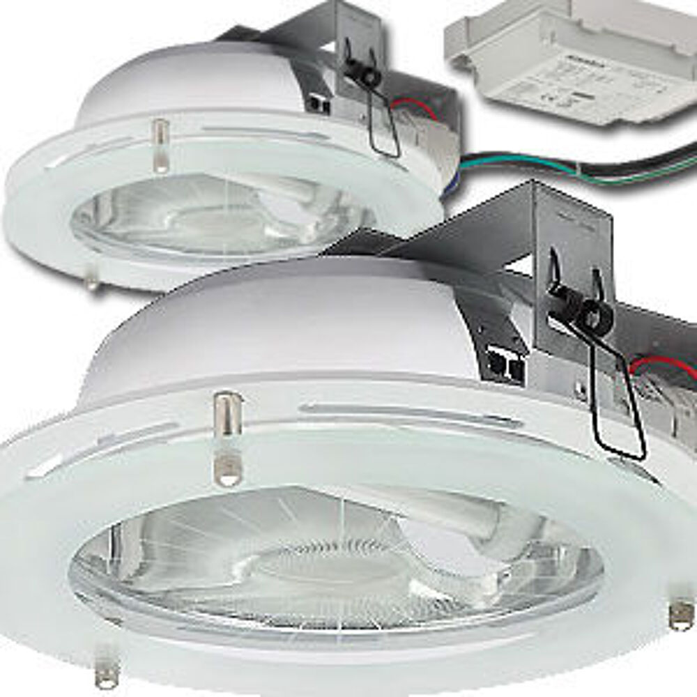 Spot encastr&eacute; fluocompacte 2 x 26w g24q &eacute;lectronique. blanc. Bricolage