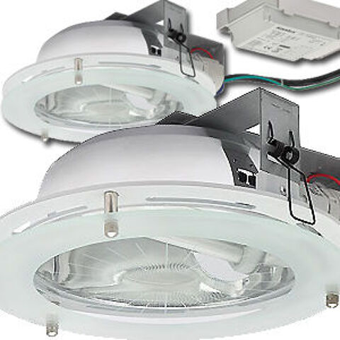 Spot encastr fluocompacte 2 x 26w g24q lectronique. blanc. 50 trchy (91)