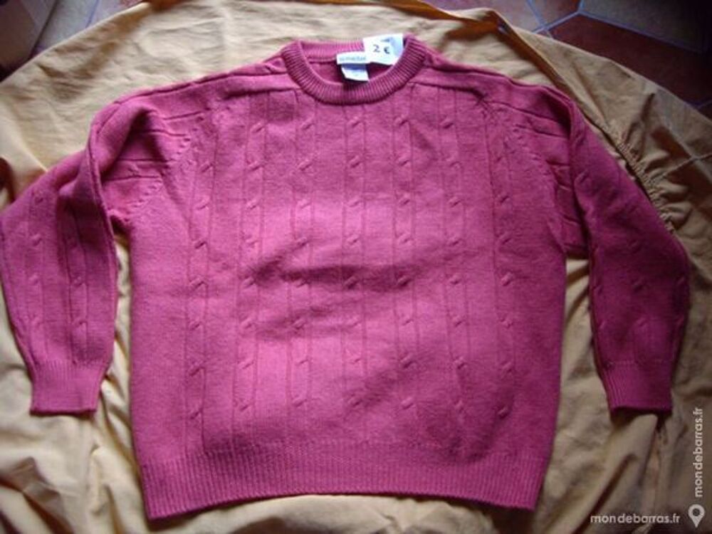 PULL Homme Vieux Rose "Phildar" Taille 4 &agrave; 2 € Vêtements