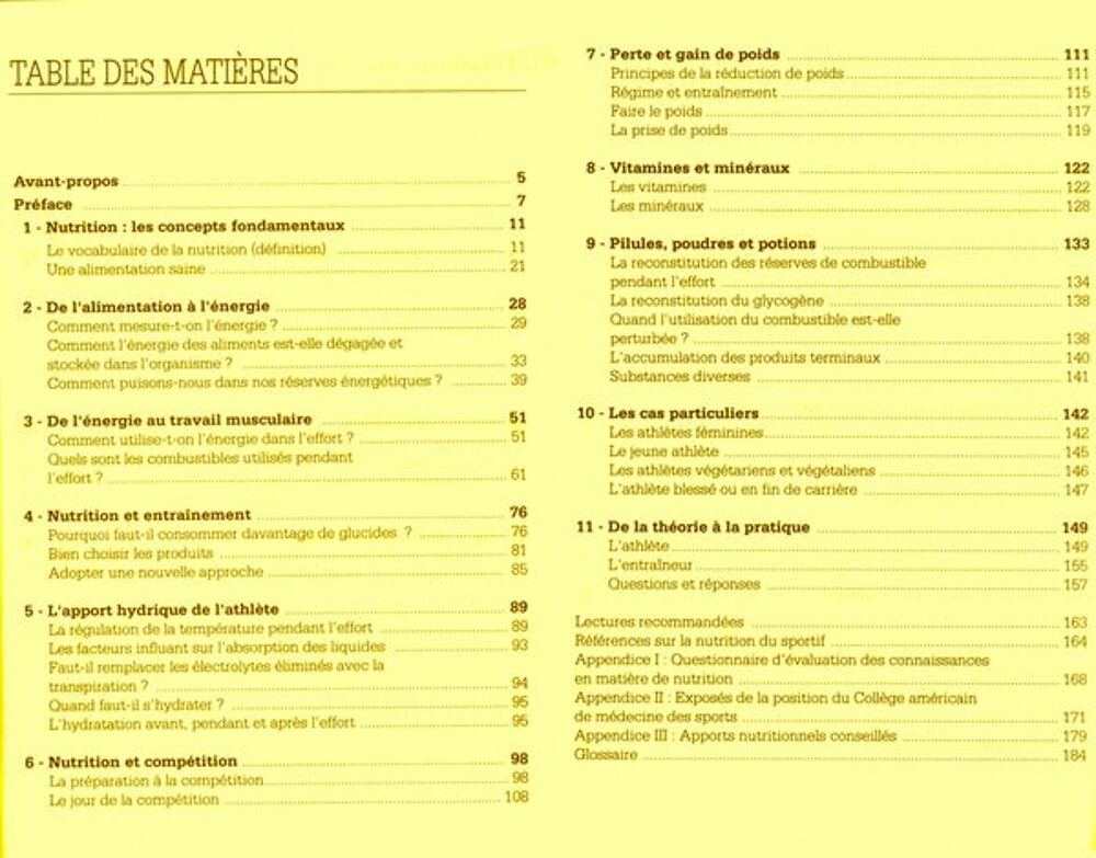 ALIMENTATION, cl&eacute; de la performance / prixportcompris Livres et BD