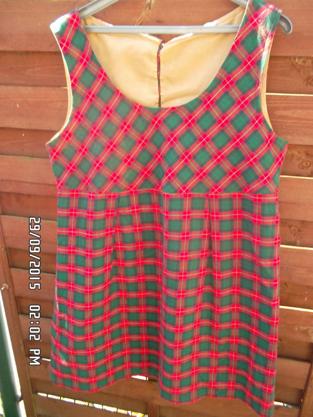 ROBE VERTE ET ROUGE ECOSSAISE*JUSTE 3E*KIKI60230 Vêtements