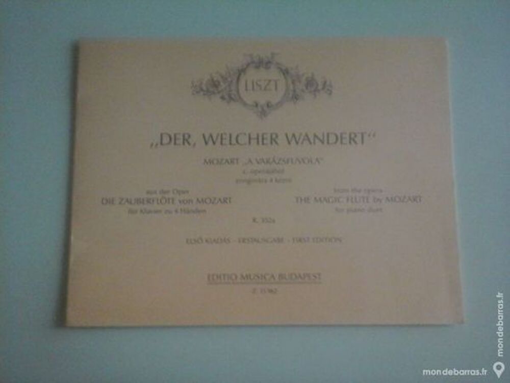 DER, WELCHER WANDERT - FRANZ LISZT Instruments de musique