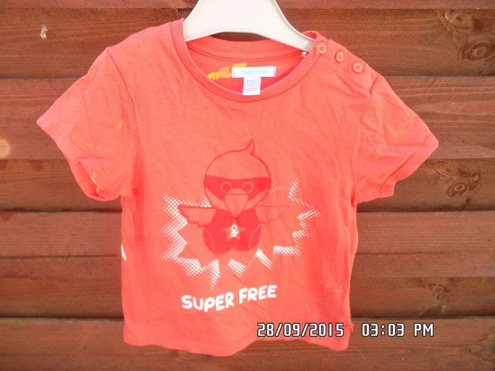 TEE SHIRT ORANGE T.23 M*JUSTE 0.50 CTS*KIKI60230 Vêtements enfants