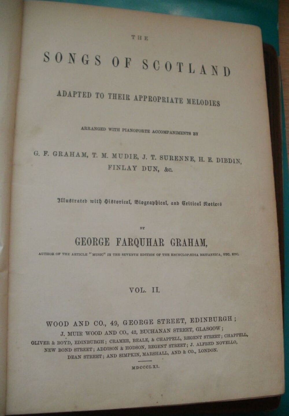 the SONGS OF SCOTLAND adapted to their appropiate melodies Livres et BD