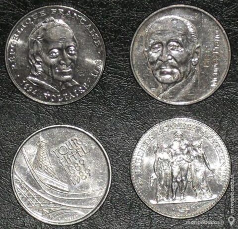 Lot de 4 pi�ces de 5 francs 38 Montreuil (93)