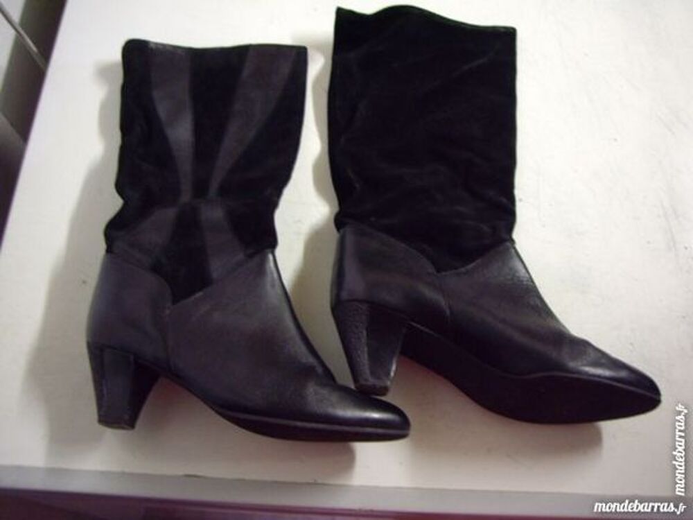 Bottes &agrave; talons Noir pt 39 Chaussures