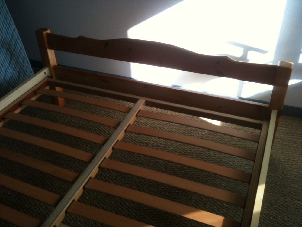Lit en pitchpin/sommier &agrave; latte/matelas 140cm Bricolage