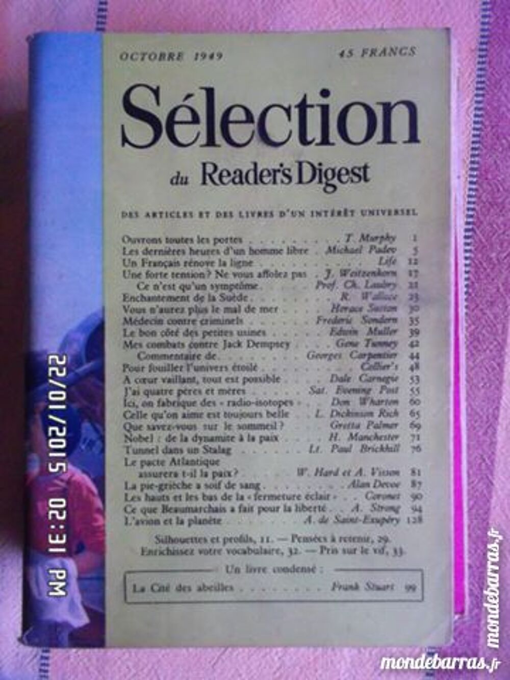 SELECTION DU READER'S DIGEST*5E*KIKI60230 Livres et BD