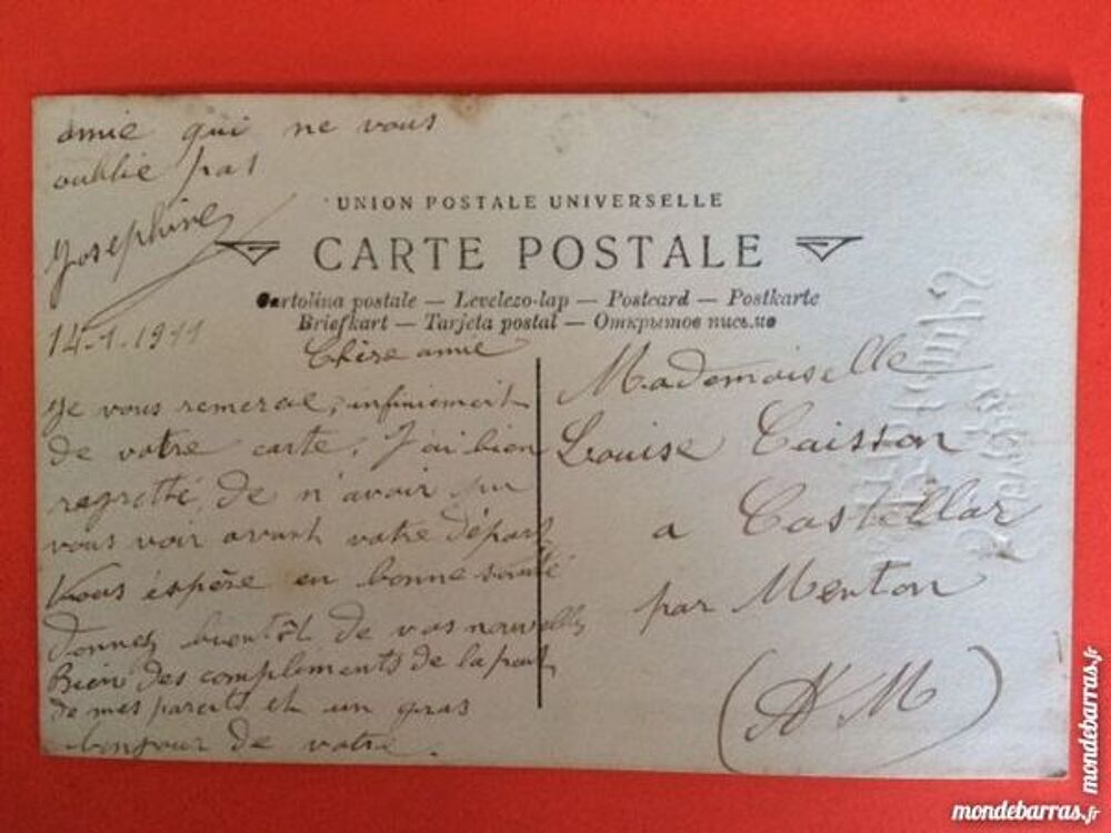 CPA Fantaisie - Souvenir de printemps 