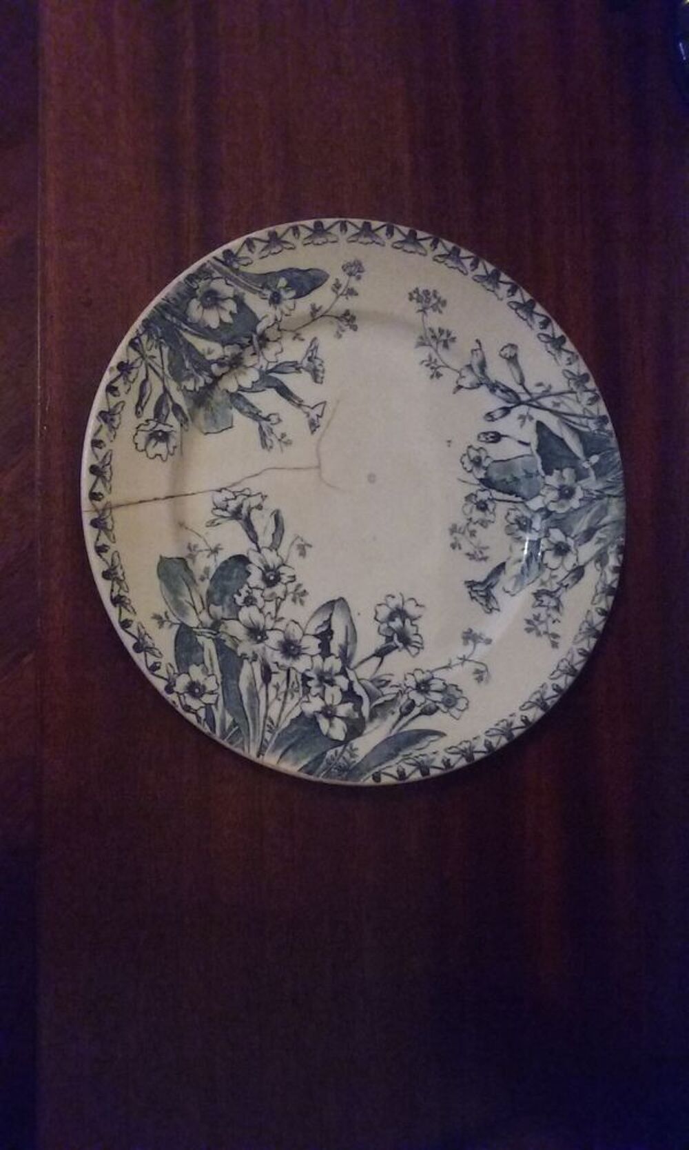 1 assiette ancienne fa&iuml;ence fran&ccedil;aise Décoration