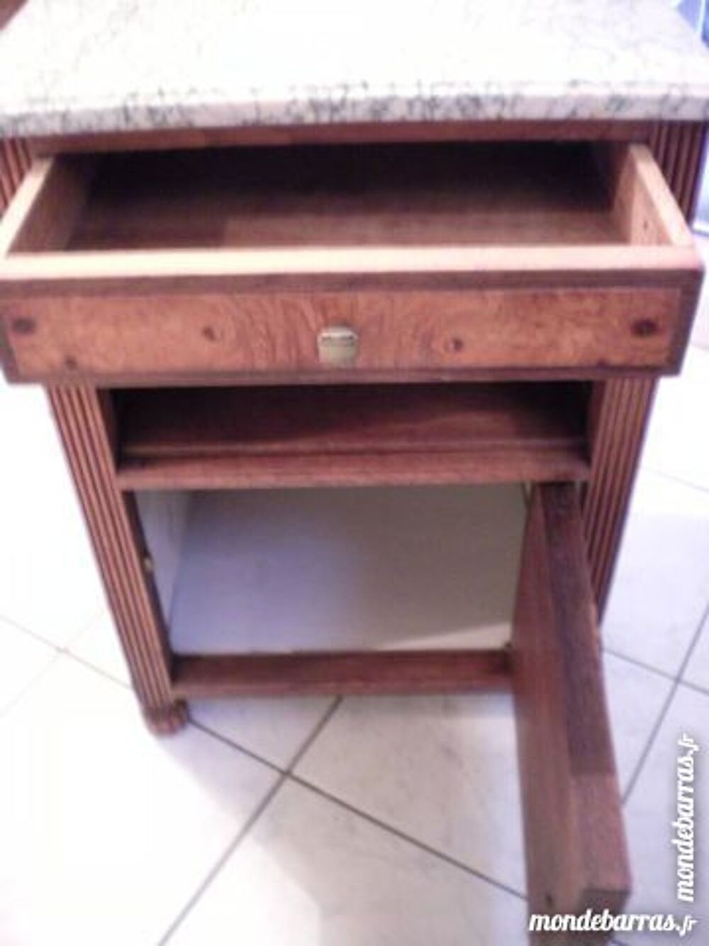 Chevet ancien - bois et marbre - ann&eacute;es 50 Meubles
