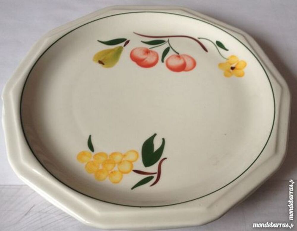 assiette plate d&eacute;cor fruits en c&eacute;ramique Décoration