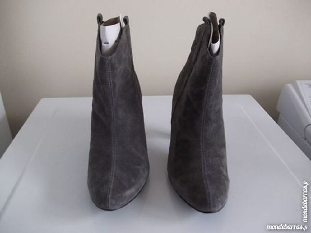 Boots velours gris 38 Chaussures