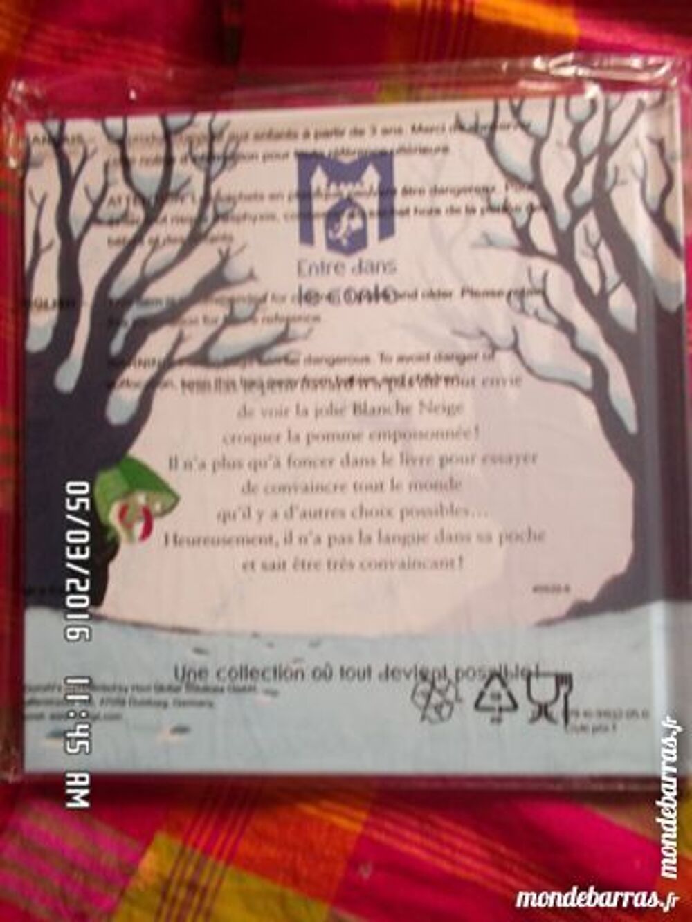 """PAS LA POMME, BLANCHE-NEIGE !" Jeux / jouets