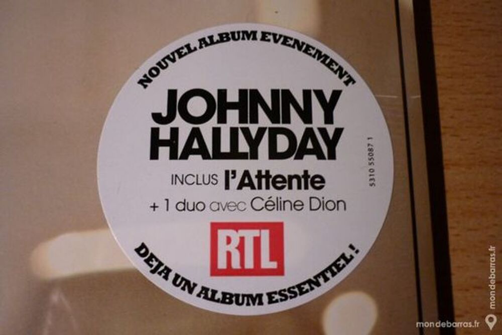 JOHNNY HALLYDAY DISQUE &laquo;L'ATTENTE&raquo; CD et vinyles