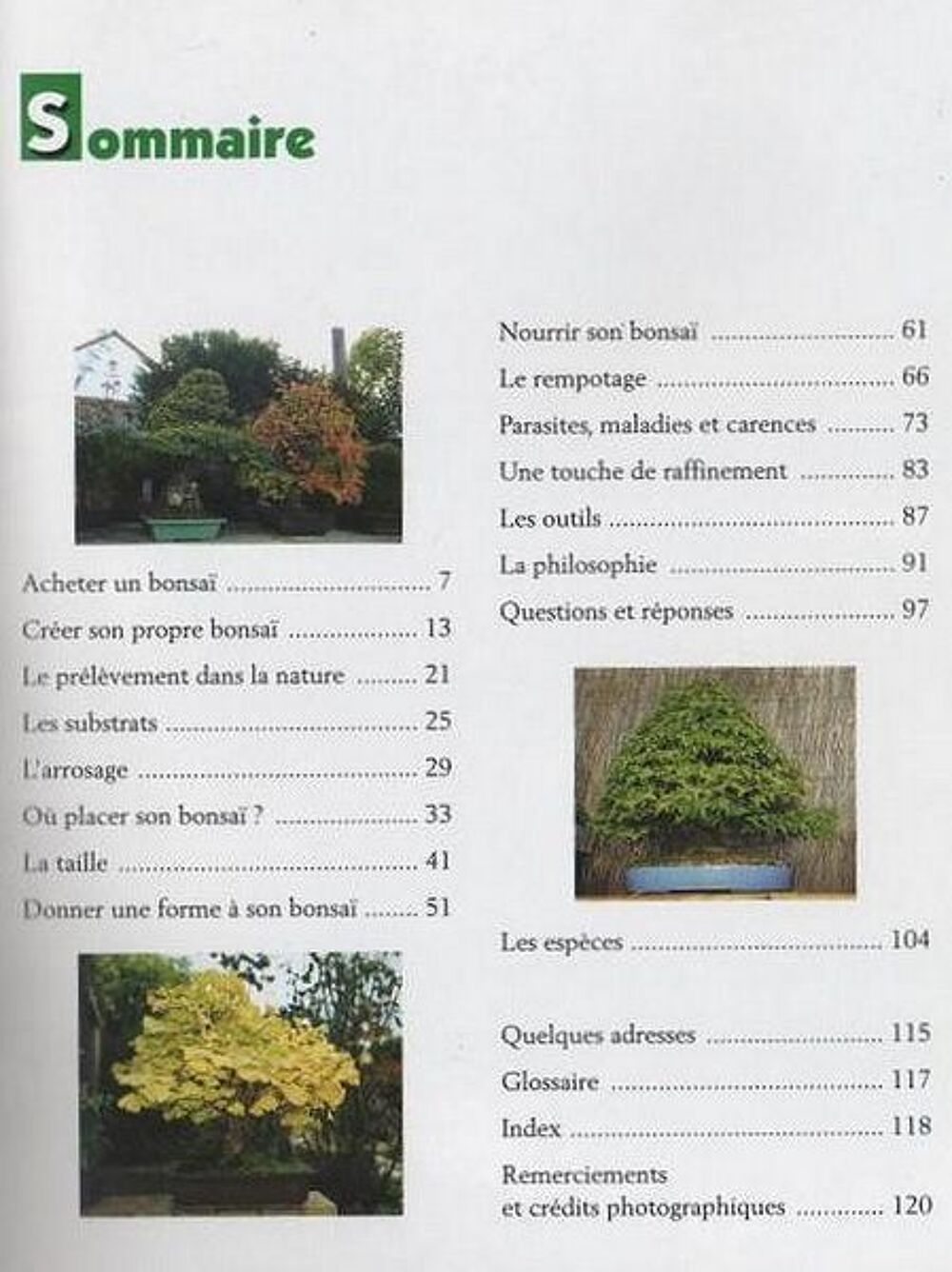 BONSAI / prixportcompris Livres et BD