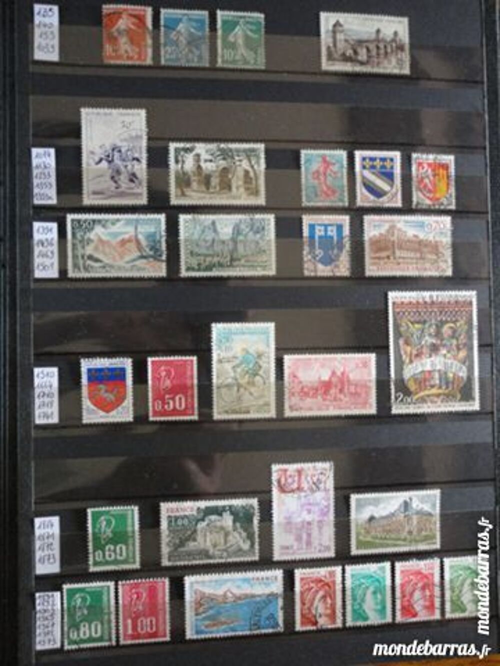 timbres fran&ccedil;ais oblit&eacute;r&eacute;s n&deg; et c&ocirc;te t11 Sports