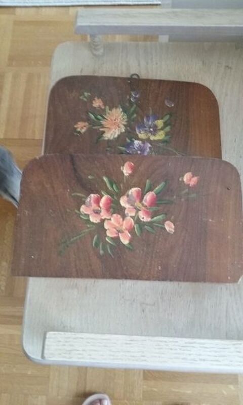 Vide poche ou porte courrier en bois décoré 12 Charenton-le-Pont (94)