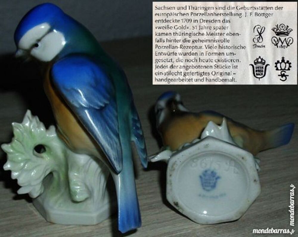 2 M&eacute;sanges bleue 'porcelaine Saxe' 