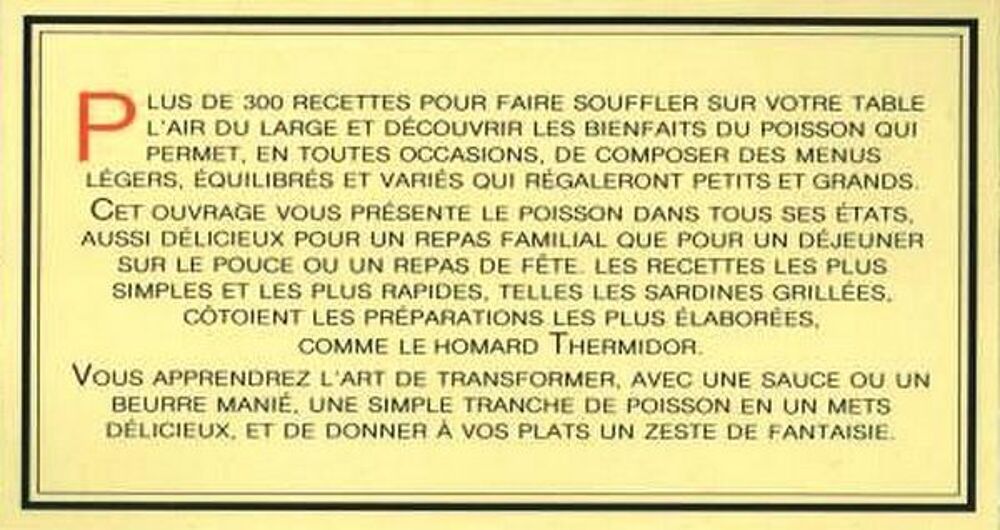 RECETTES DE LA MER - CUISINE / prixportcompris Livres et BD