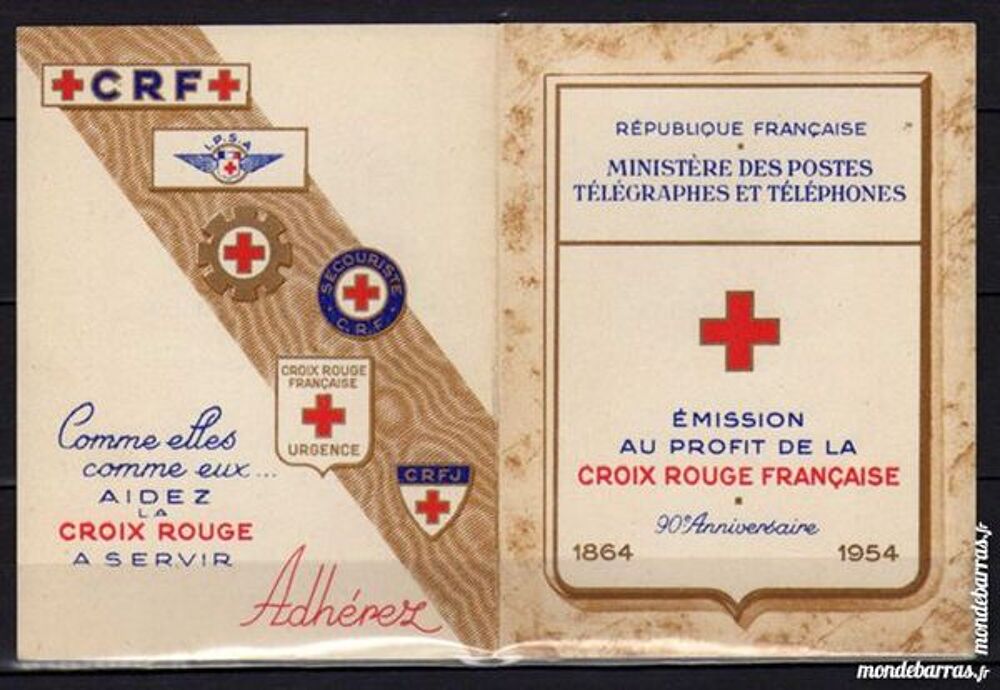 N&deg; 2003 - CARNET CROIX ROUGE 1954 