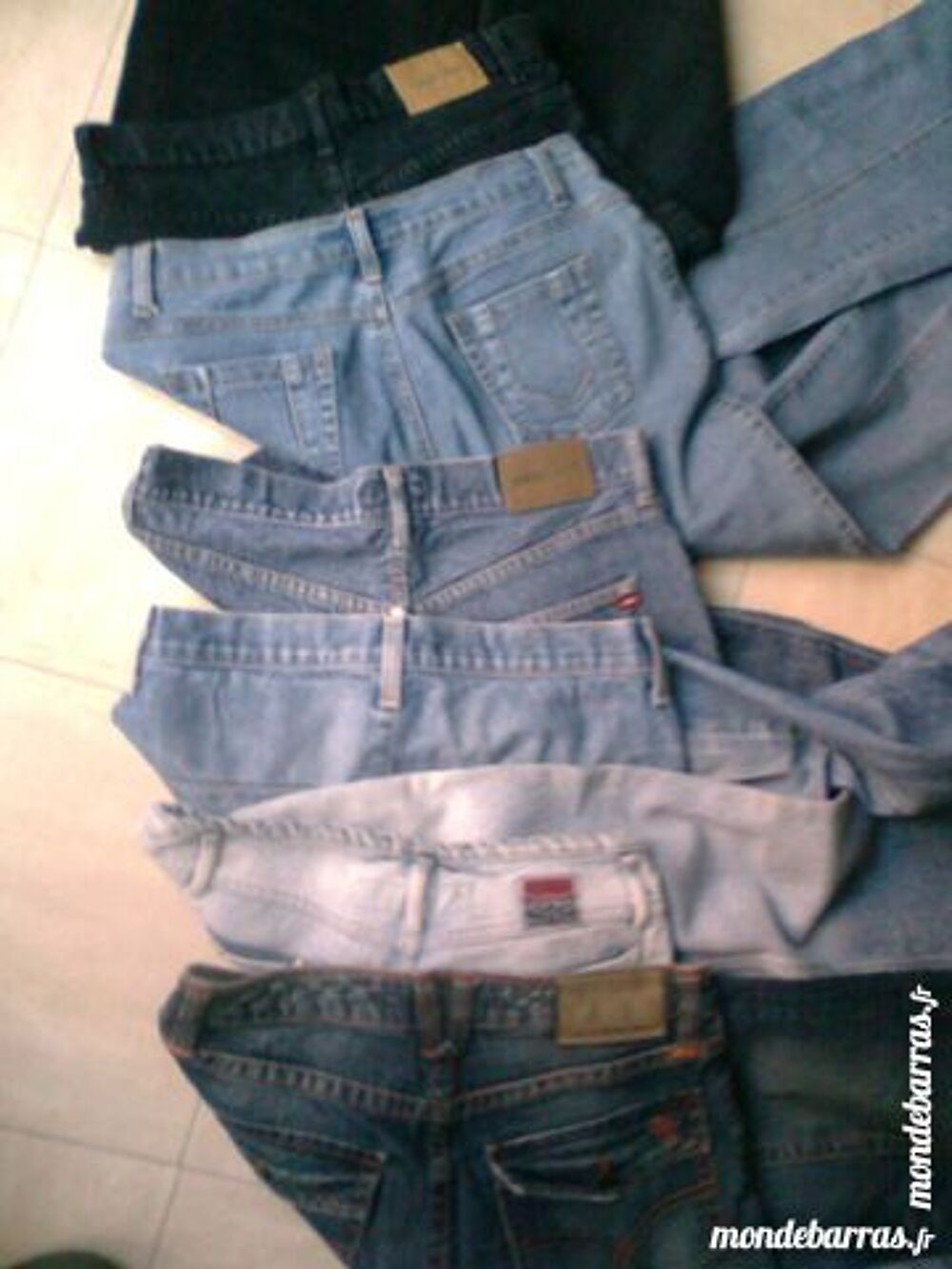 6 jeans homme bleus et noir -40- zoe Vêtements