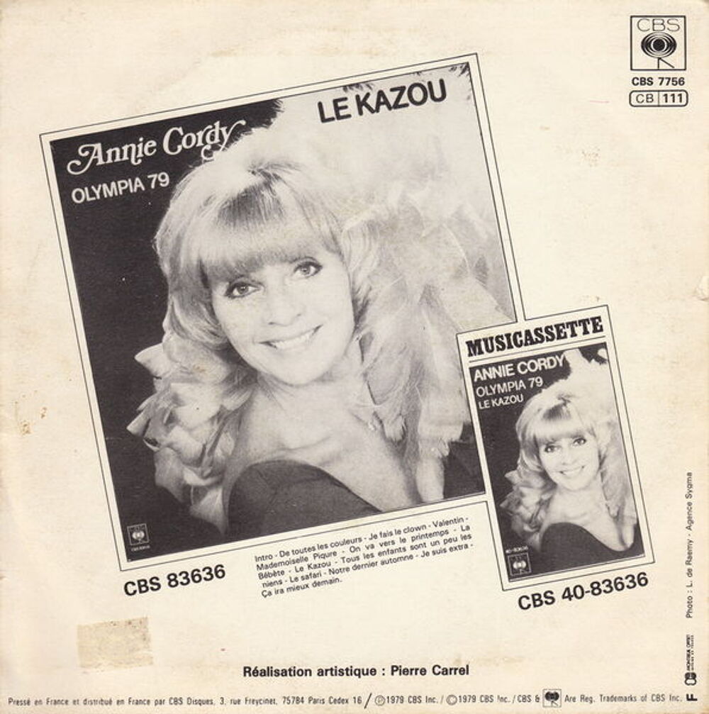 Disque vinyle 45 tours Annie Cordy - Notre dernier automne
CD et vinyles