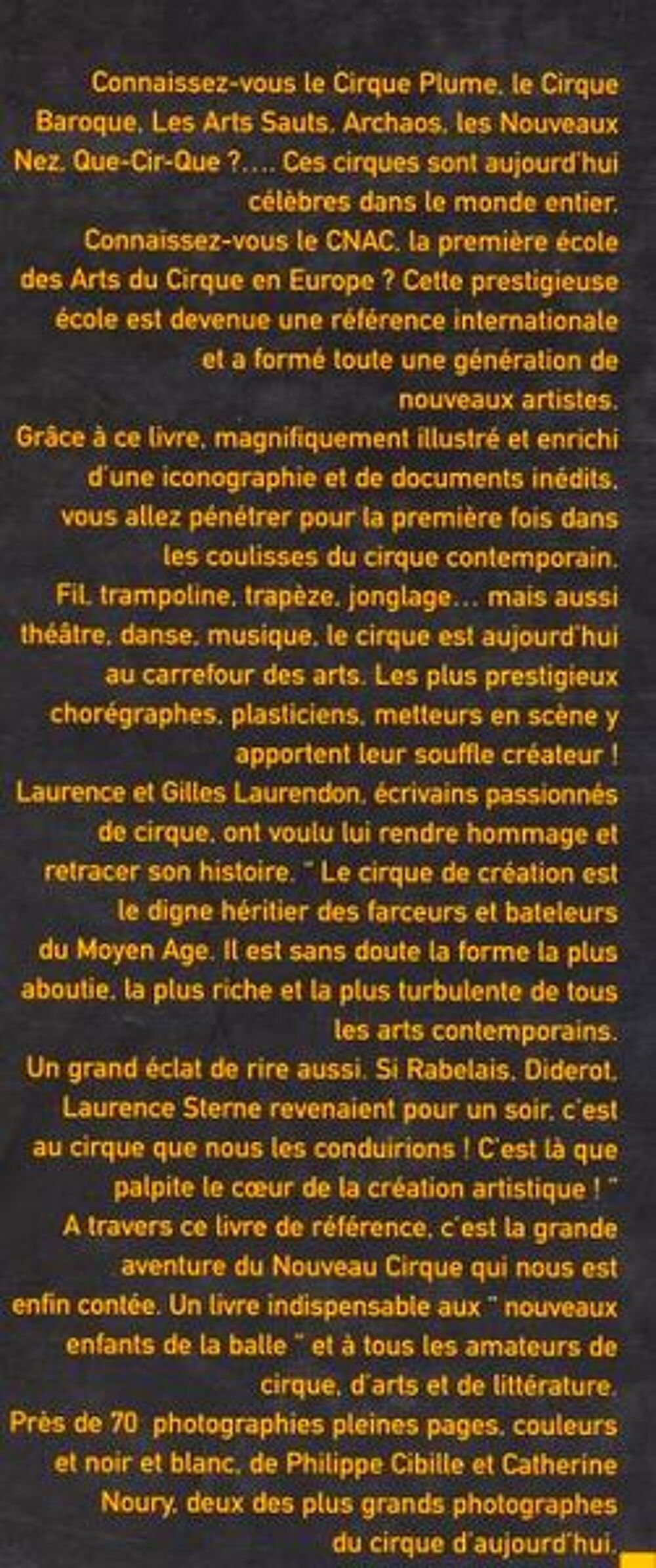 CIRQUE - le nouveau cirque - LAURENDON / prixportcompris Livres et BD