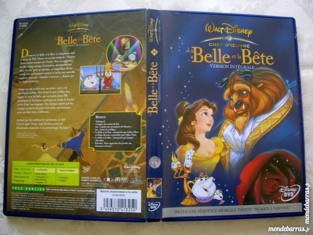DVD LA BELLE ET LA BETE N&deg;36 Walt Disney ORIGINAL DVD et blu-ray